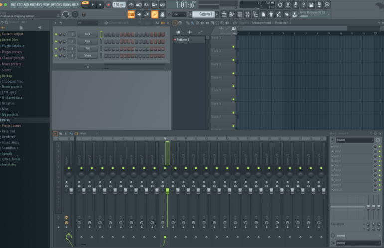 FL Studio: application display